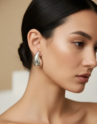 Silver Teardrop Earrings