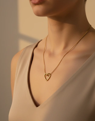 Love Knot Heart Pendant Necklace