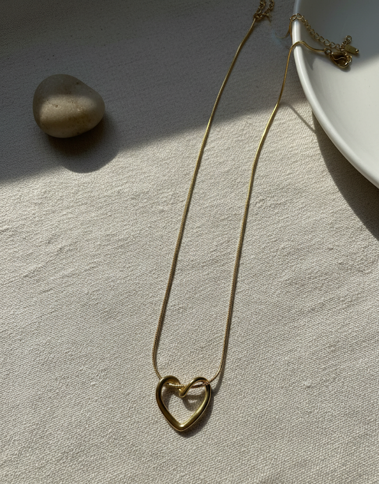 Love Knot Heart Pendant Necklace